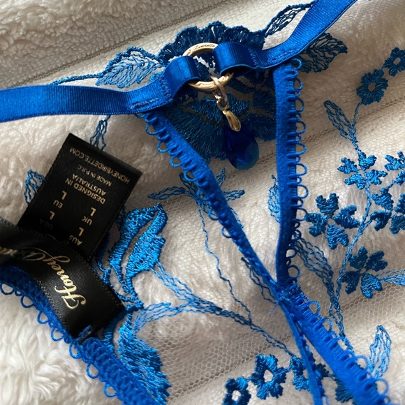 Honey Birdette “Whitney” Princess Blue Bra & Matching Thong Set! 💙 - Picture 12 of 14